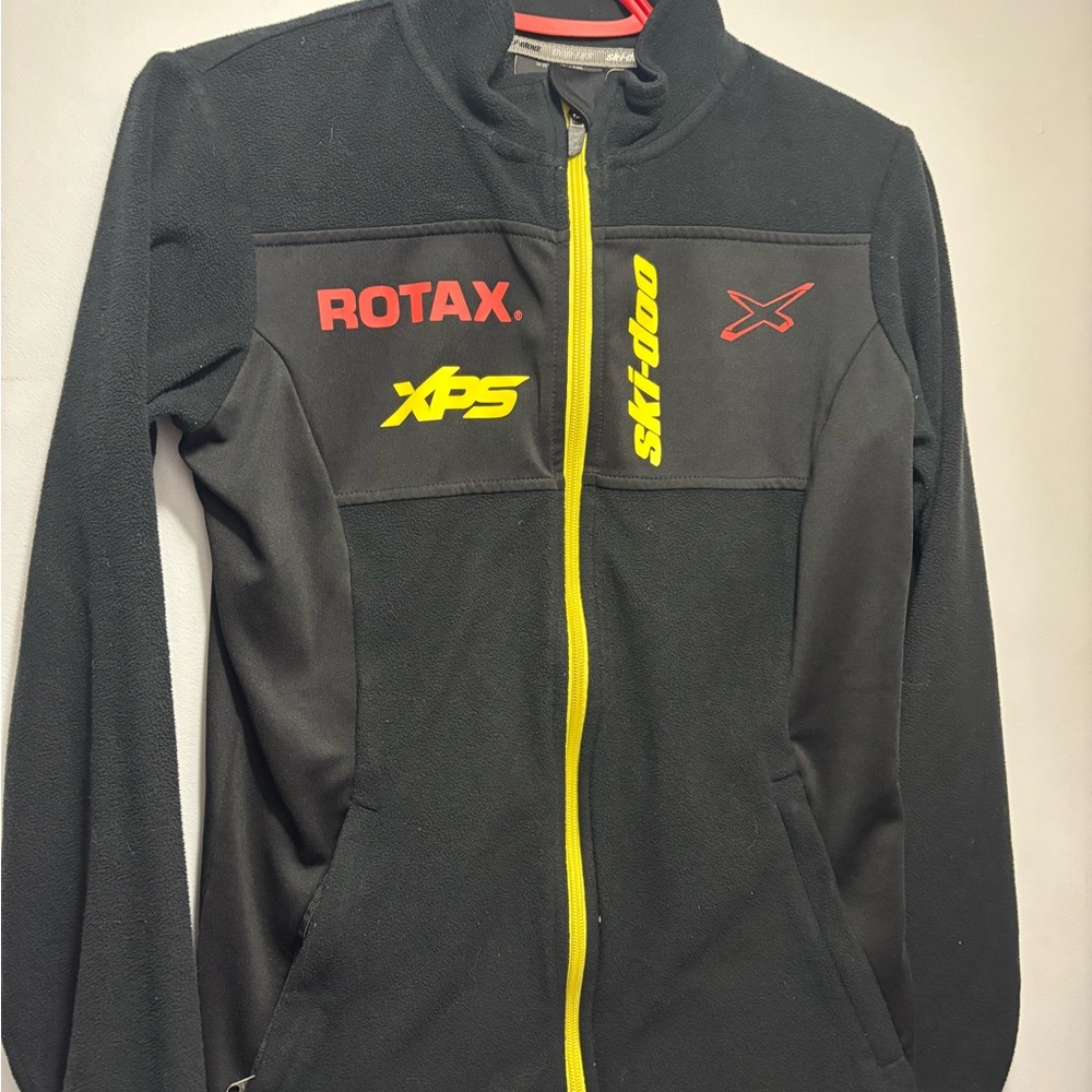 Black and Yellow Women's Skidoo fleece Zip up